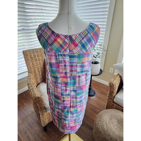 Talbots Madras Plaid Sheath Dress Women's Size 2 Preppy Nautical Party - Picture 3 of 9
